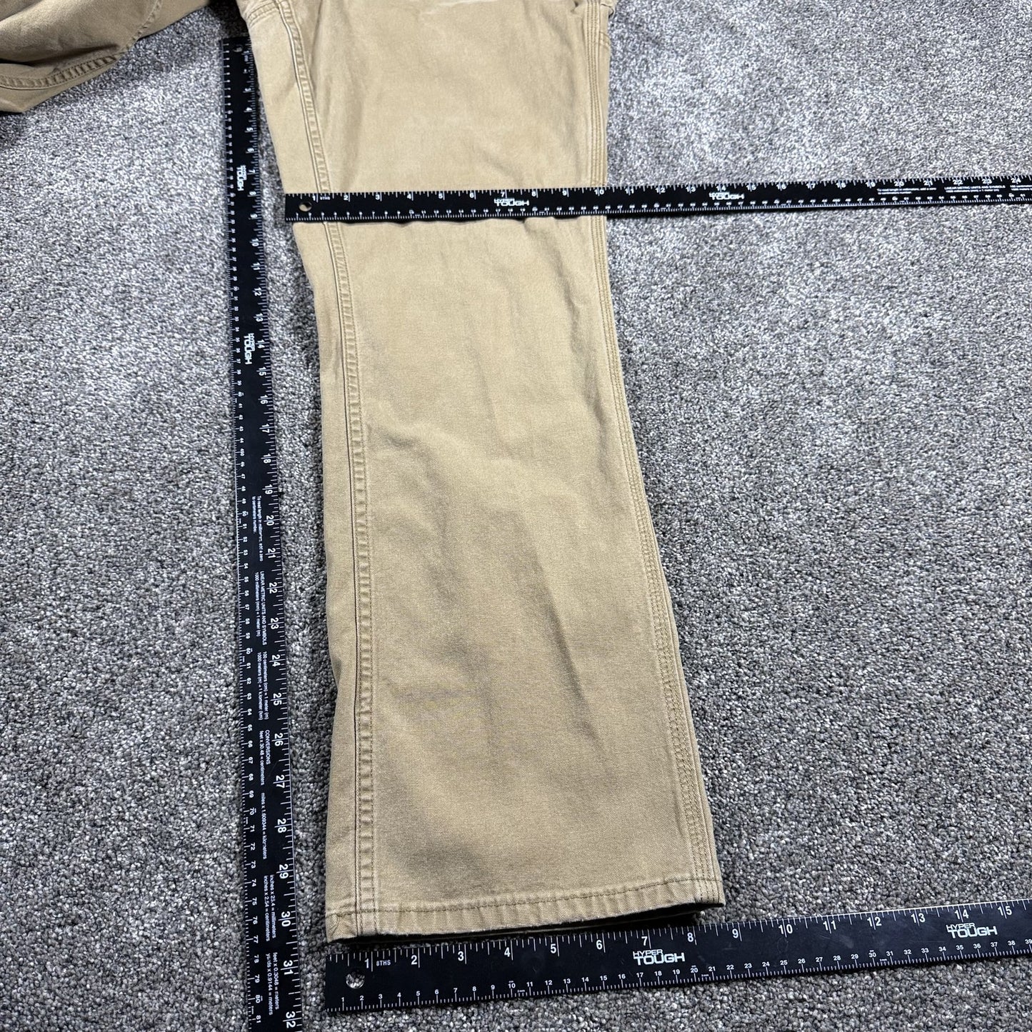 Carhartt Womens Canvas Work Pants 16 Regular Khaki Loose Fit Rugged Flex