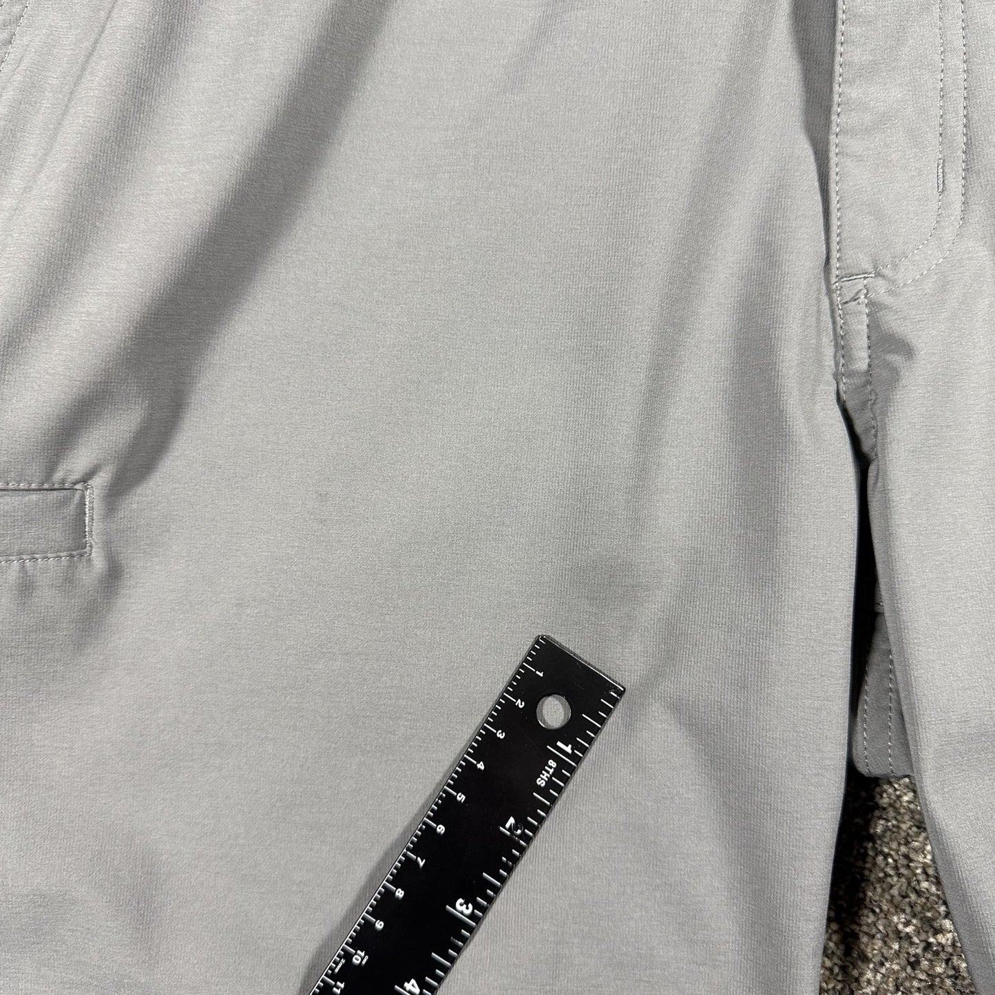 Carhartt Mens Work Shorts Size L Gray Relaxed Fit Stretch Elastic Waist Stained