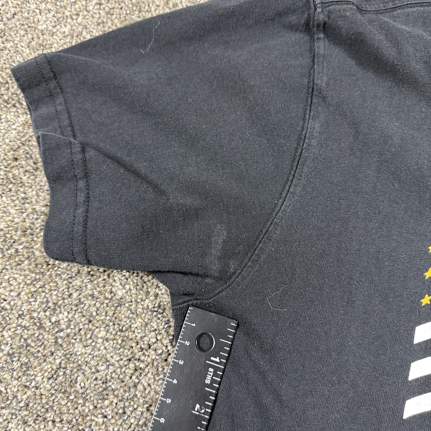 Carhartt Mens Graphic T-Shirt American Flag Logo Durable Goods Black