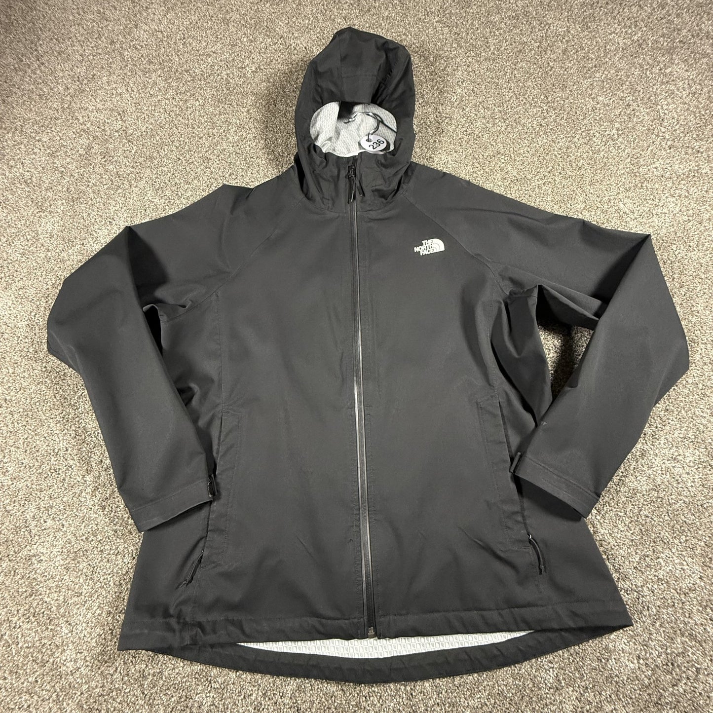 The North Face Dryvent Womens Hooded Rain Jacket Size XL Black Full Zip Coat