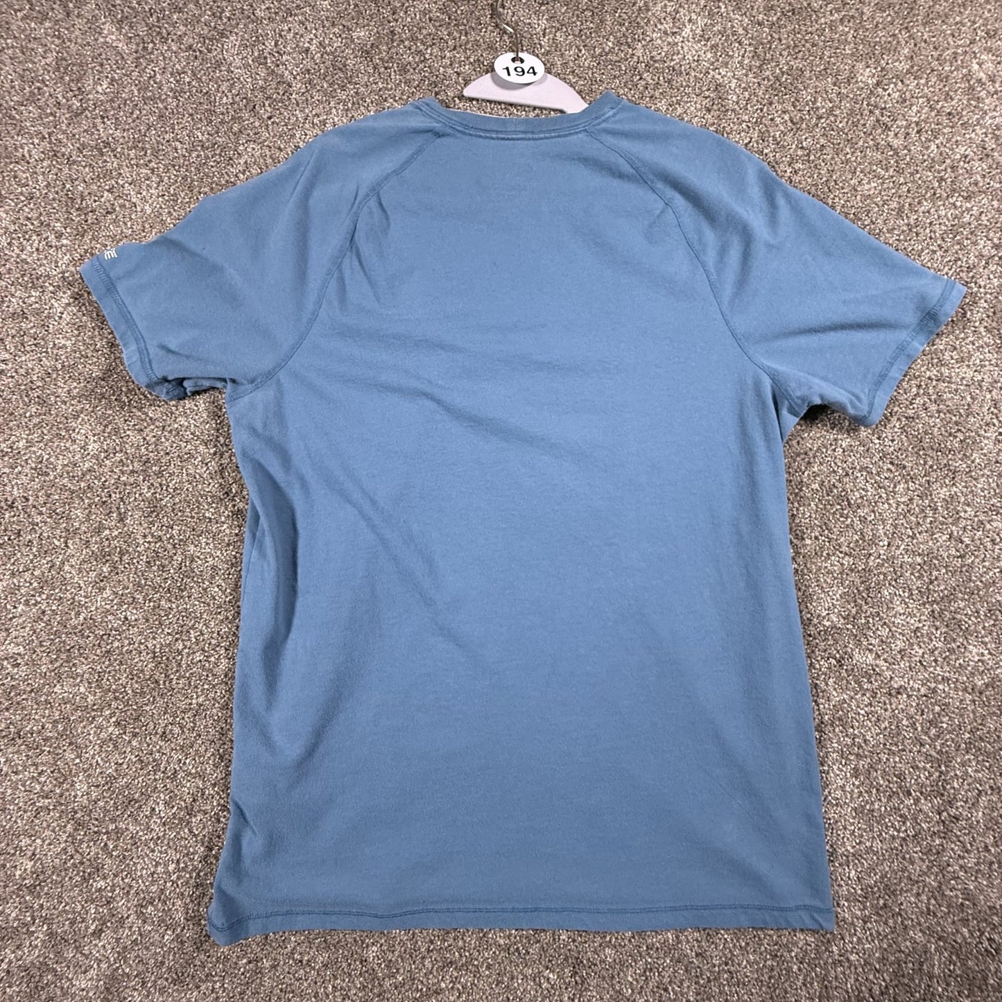 Carhartt Mens Force Workwear T-Shirt Size M Blue Relaxed Fit Graphic Logo