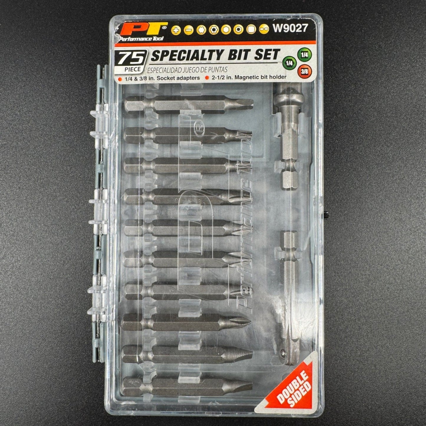 Performance Tool 75 Piece Specialty Bit Set W9027 Screwdriver Magnetic Holder