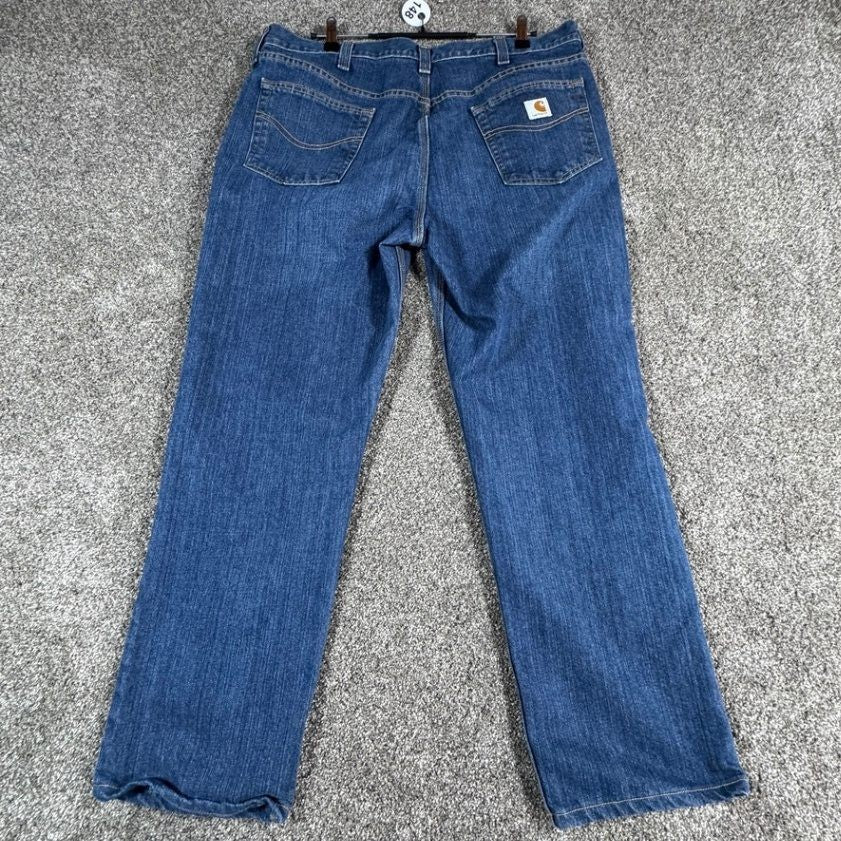 Carhartt Mens Jeans Size 40x30 Traditional Fit Blue Denim Work Pants