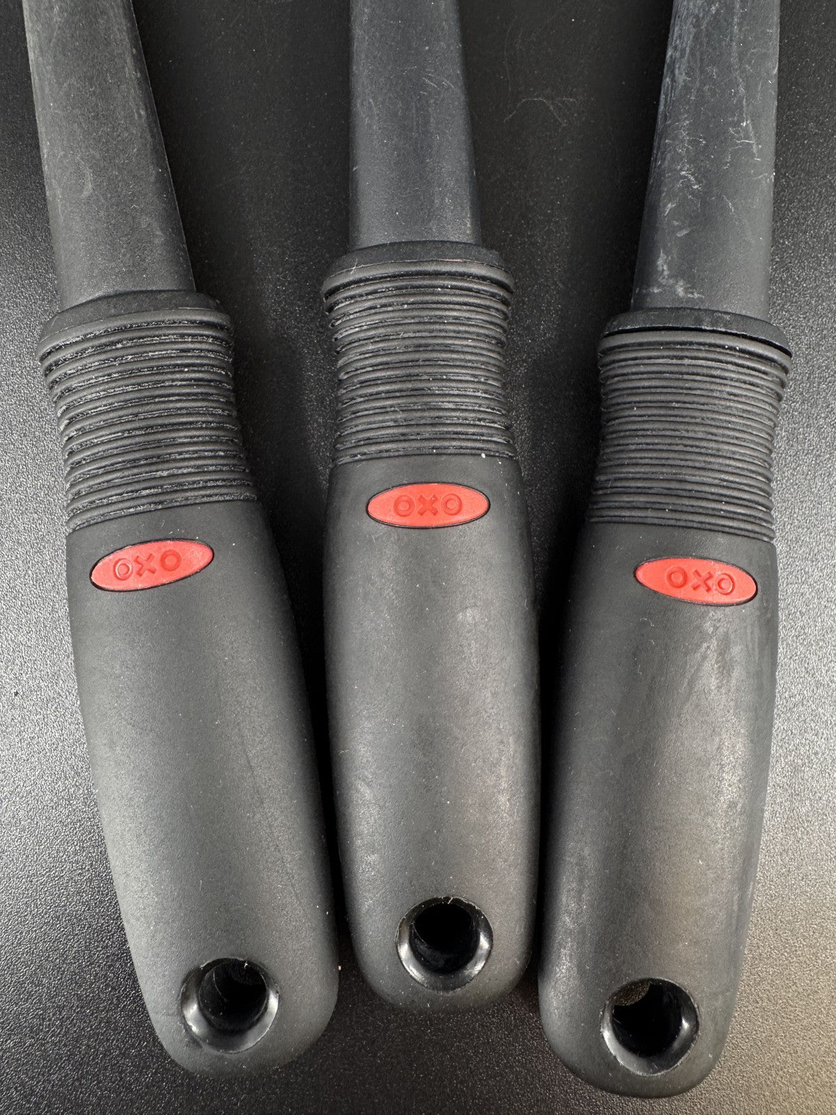 OXO Good Grips Spoons Set Lot of 3 Slotted Solid Serving Nylon Black 13"