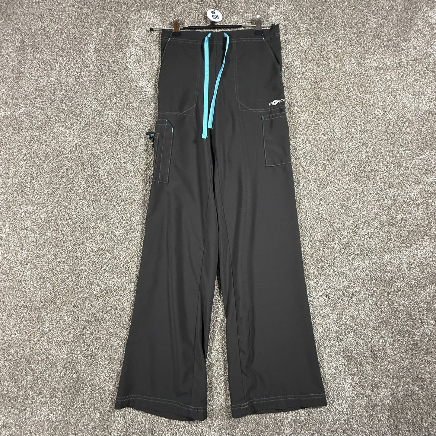 Carhartt Force Womens Scrub Pants XS Regular Black Drawstring Medical Cargo