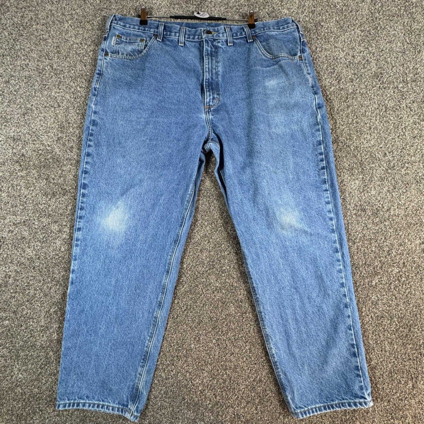 Carhartt Mens B17 Relaxed Fit Jeans 46x30 Blue Denim Work Pants