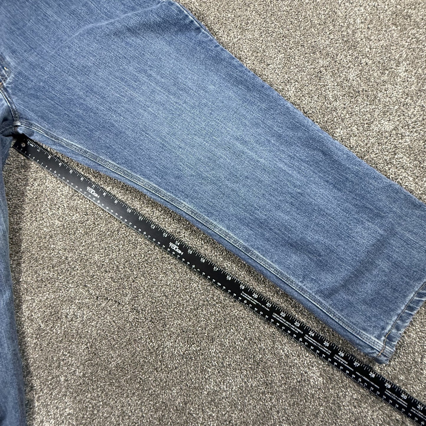 Carhartt Mens Jeans Relaxed Fit 42x28 Blue Medium Wash Denim Workwear