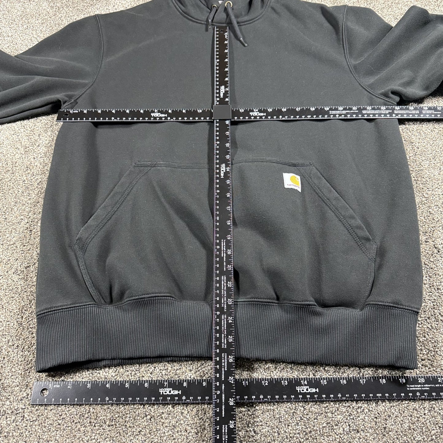 Carhartt Black Mens Hoodie L Rain Defender Loose Fit Pullover Sweatshirt