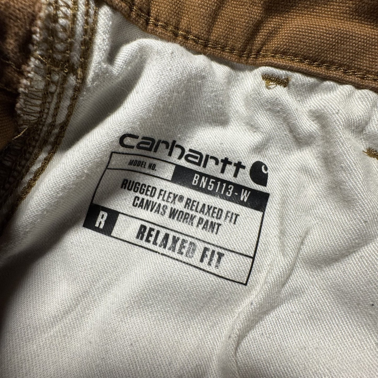 Carhartt Womens Canvas Work Pant 10 Regular Tan Brown Relaxed Fit Rugged Flex