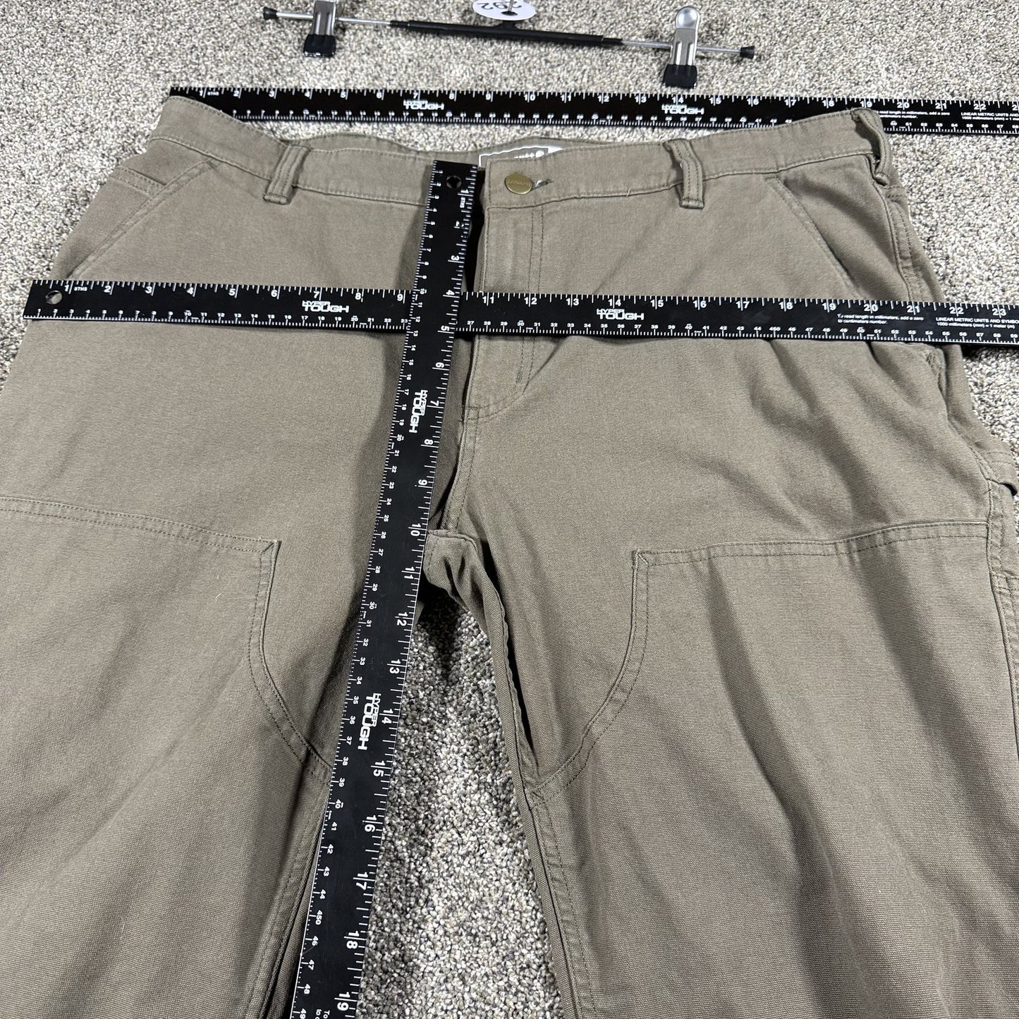 Carhartt Womens Double Knee Carpenter Pants 16 Regular Olive Green Relaxed Fit