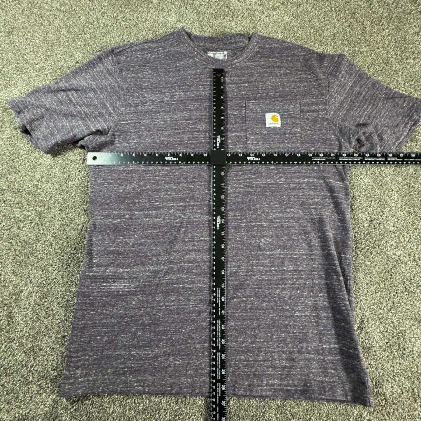 Carhartt Mens K87 Loose Fit Pocket T-Shirt Size M Wine/Purple Heather
