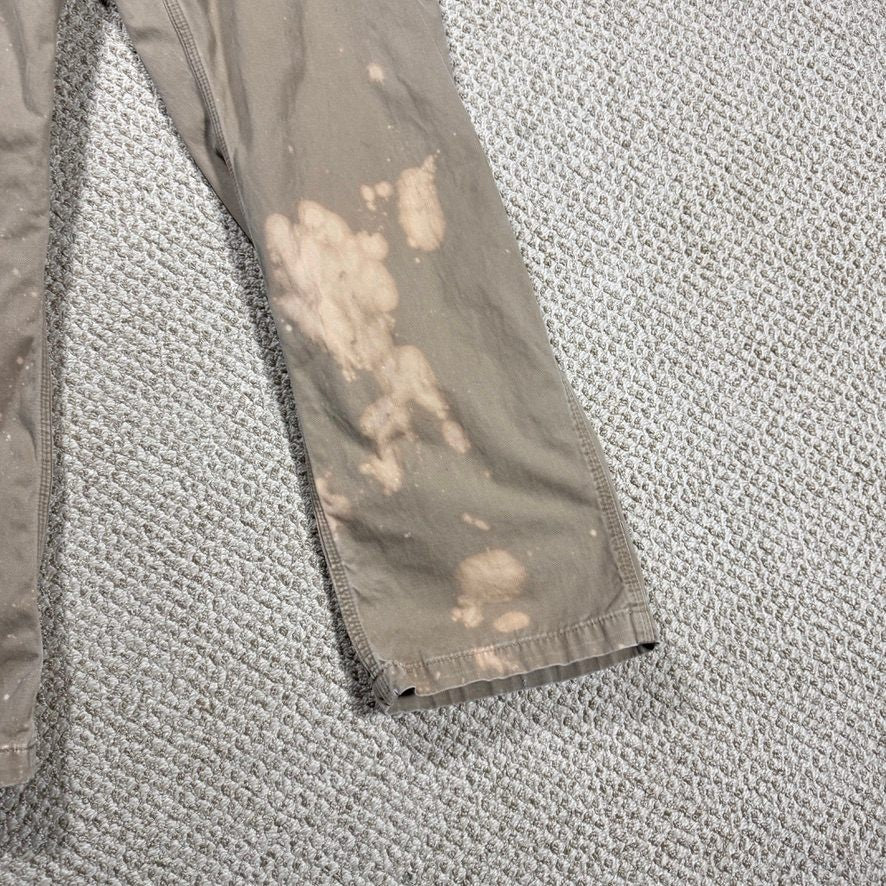 Carhartt Mens Carpenter Pants 44x32 Tan Relaxed Fit Distressed Stained