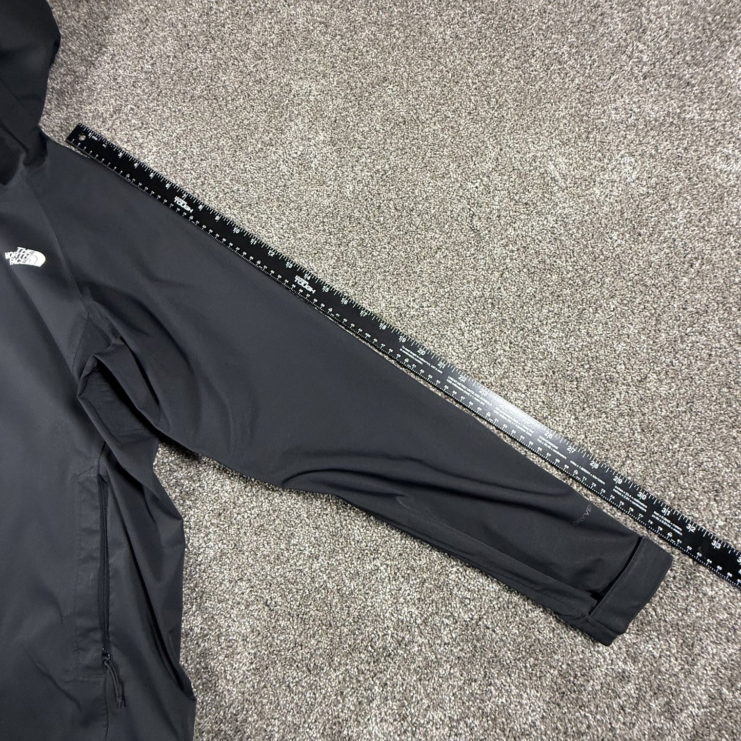 The North Face Dryvent Womens Hooded Rain Jacket Size XL Black Full Zip Coat