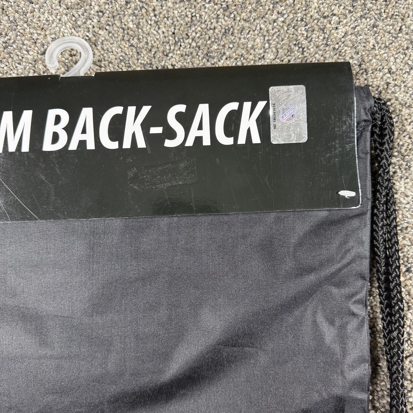 NHL Detroit Red Wings Drawstring Bag Back-Sack Official Licensed Black Logo