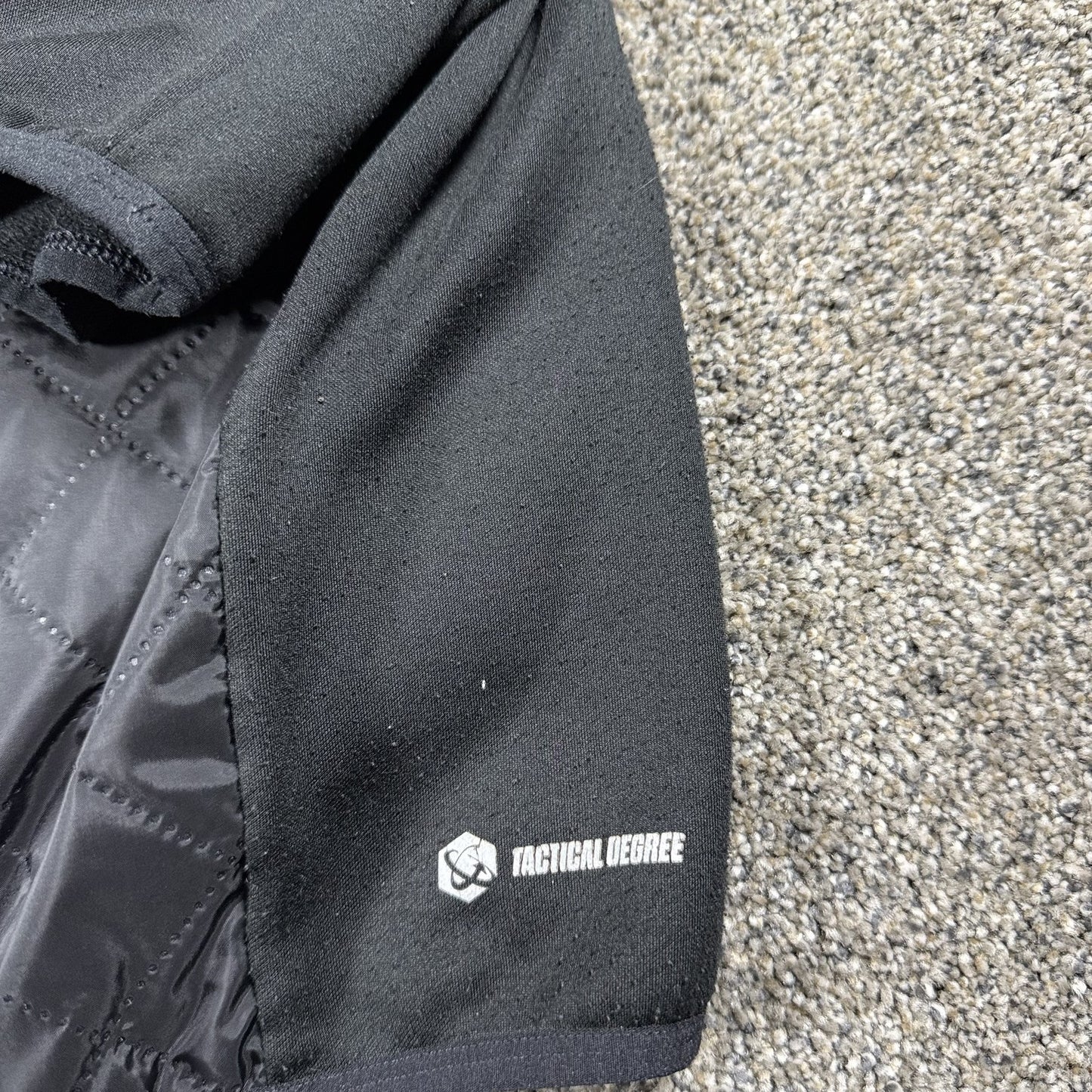 CCM Hockey Mens XL Black Quilted Full Zip Jacket Stand Collar Tactical Degree