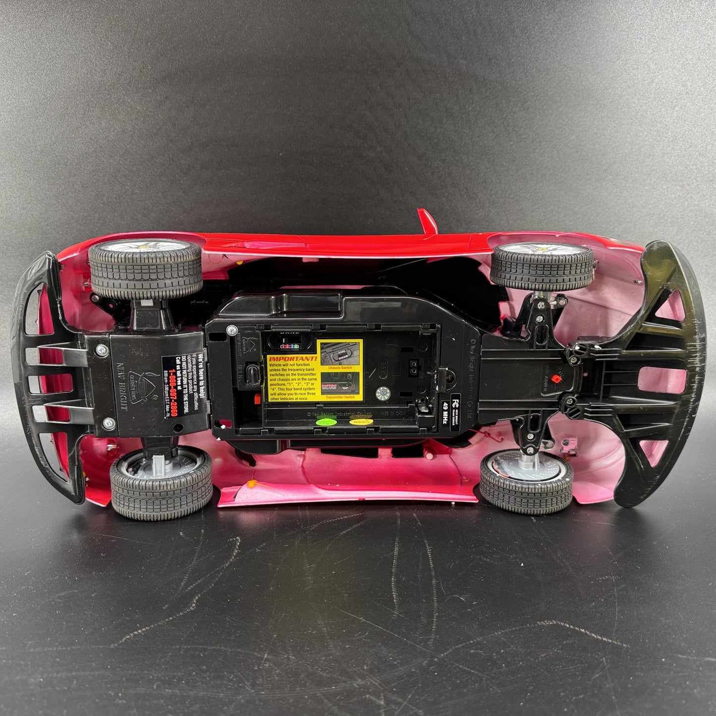 New Bright Ferrari F430 RC Radio Control Car 1/10 Scale 2007 TESTED WORKING