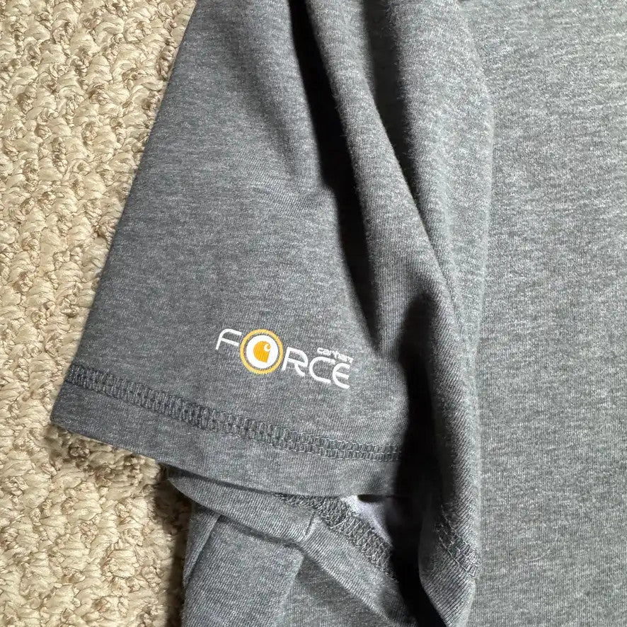 Carhartt Mens Force T-Shirt Relaxed Fit Size M Gray Short Sleeve Pocket FADED
