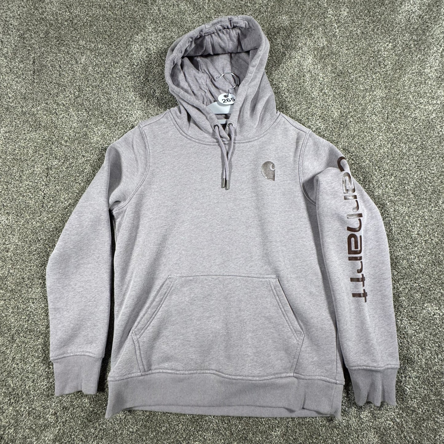 Carhartt Womens Hoodie Pullover M 8/10 Heather Purple Clarksburg Spellout