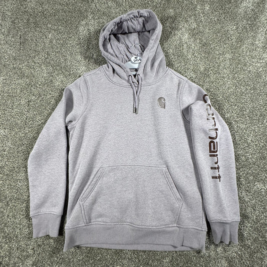 Carhartt Womens Hoodie Pullover M 8/10 Heather Purple Clarksburg Spellout