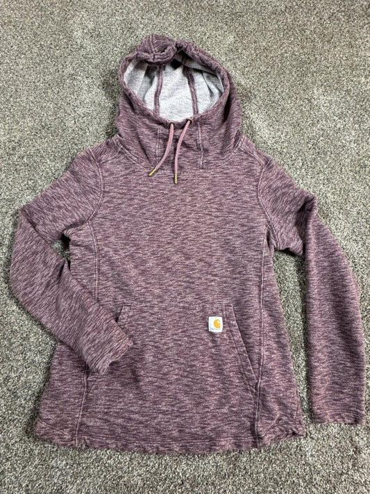 Carhartt Womens Hoodie Sweatshirt S Small Deep Wine Purple Pullover