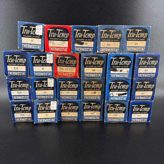 Lot of 23 Tru-Temp Vintage Automotive Thermostat 626 63 64 610 640 641 642 634