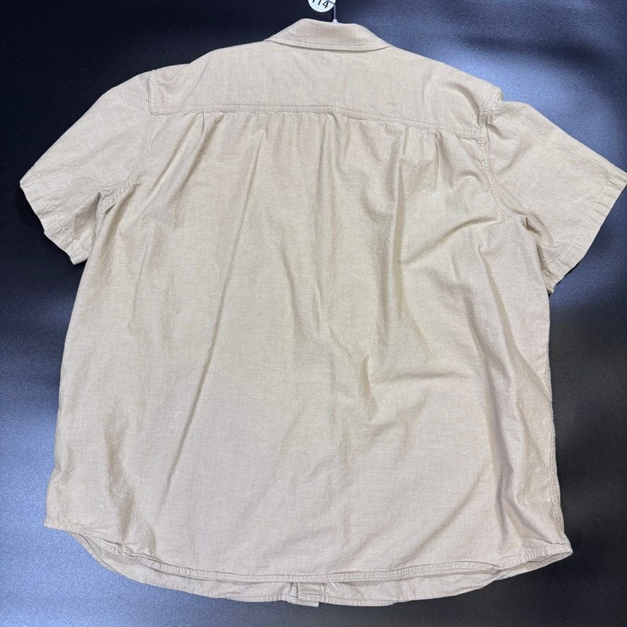 Carhartt Mens Original Fit Work Shirt 3XL Tan Short Sleeve Button Up Cotton