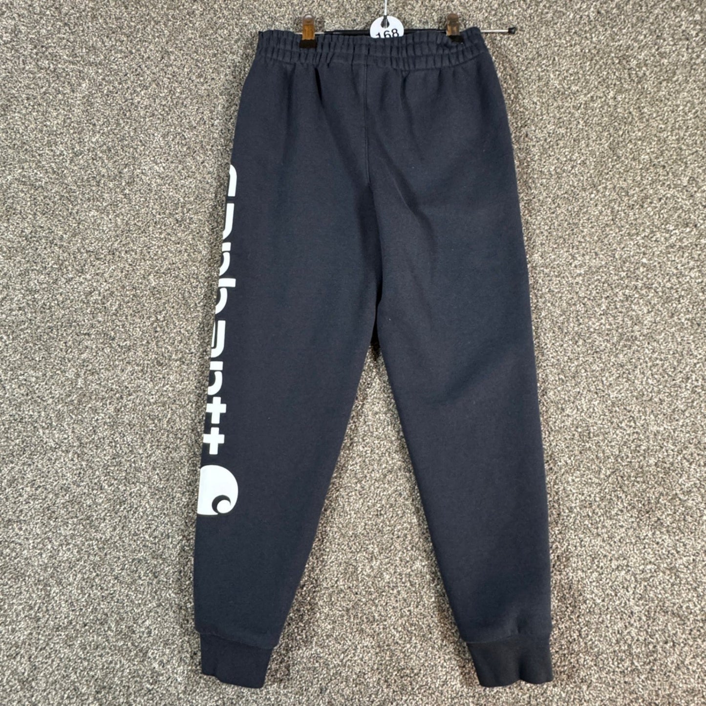 Carhartt Boys/Youth Sweatpants Joggers Size S (8-10) Black Spellout Fleece Pants