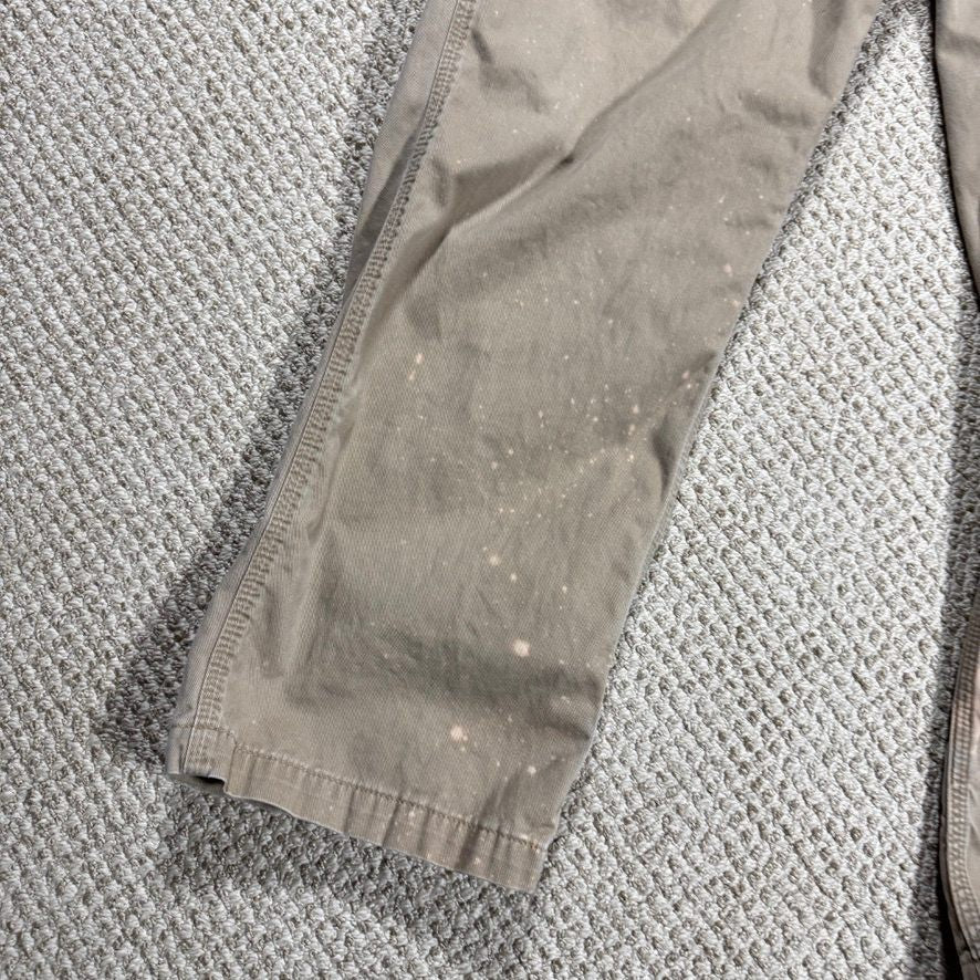 Carhartt Mens Carpenter Pants 44x32 Tan Relaxed Fit Distressed Stained