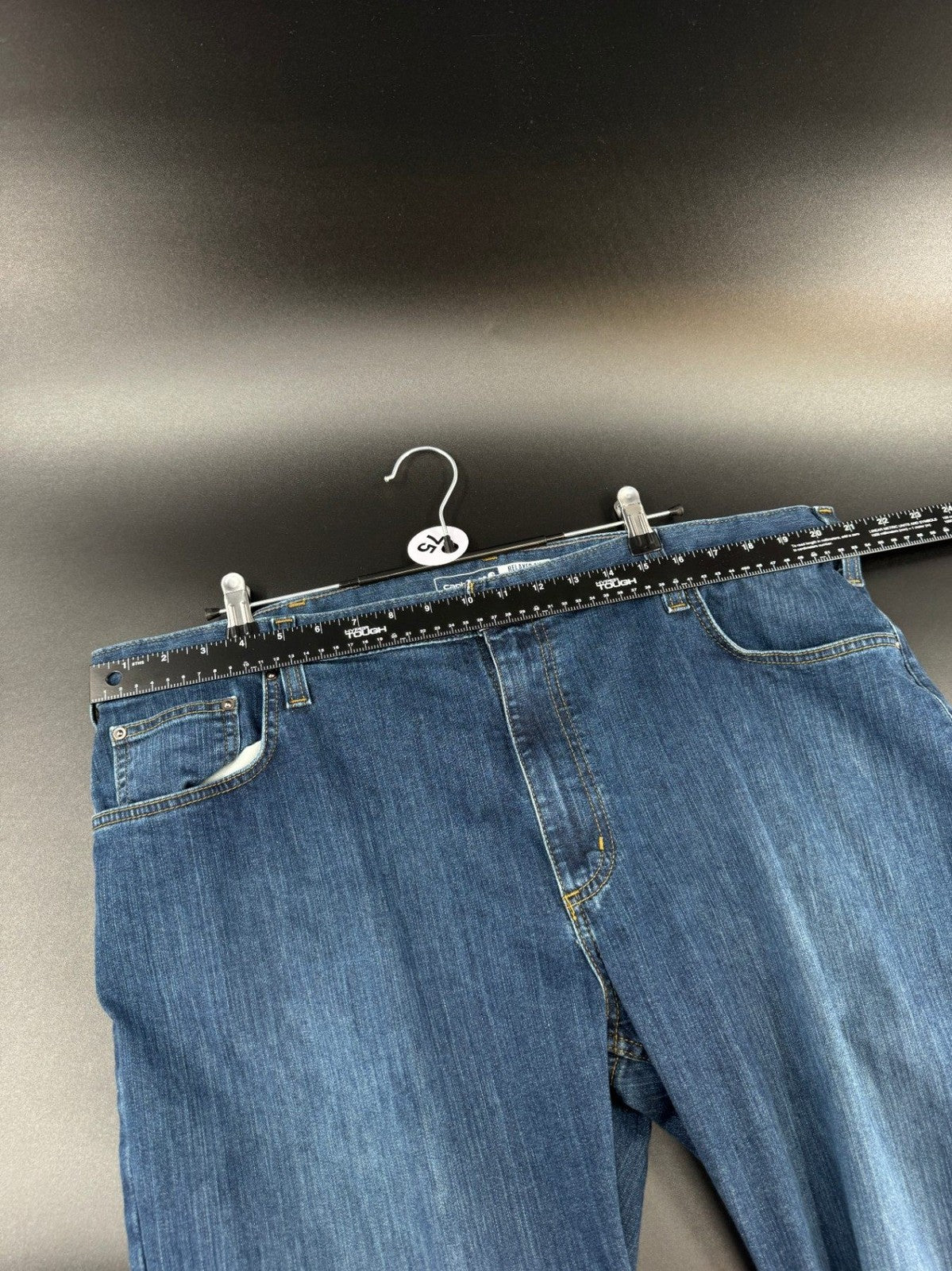 Carhartt Mens Size 42x30 Relaxed Fit Jeans Blue Denim Pants Workwear