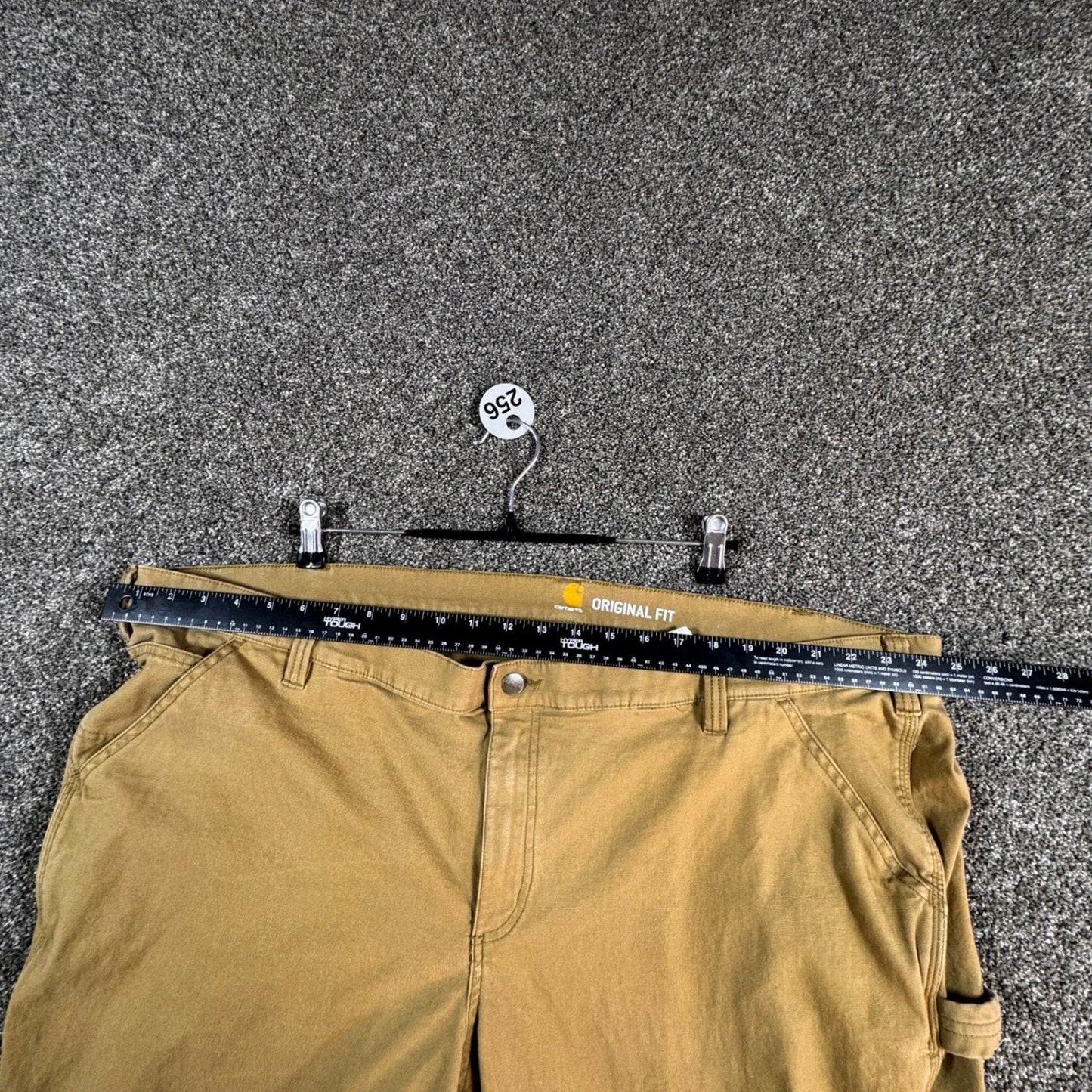 Carhartt Womens Crawford Work Pants Size 26W Tan Original Fit Carpenter
