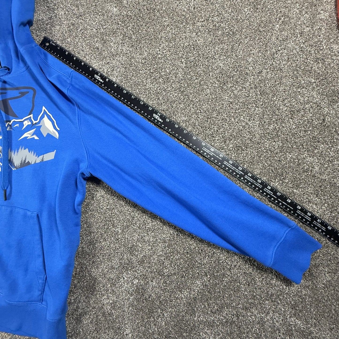 Klim Mens Peak Side Pullover Hoodie Size Small S Blue Graphic Sweatshirt
