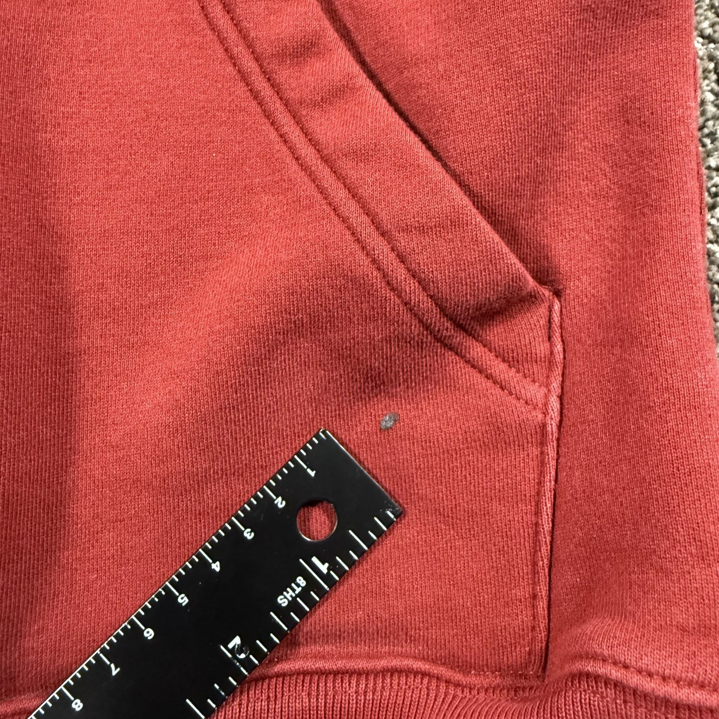 Carhartt Boys Hoodie XL Red Pullover Sweatshirt Fleece Lined Graphic Logo