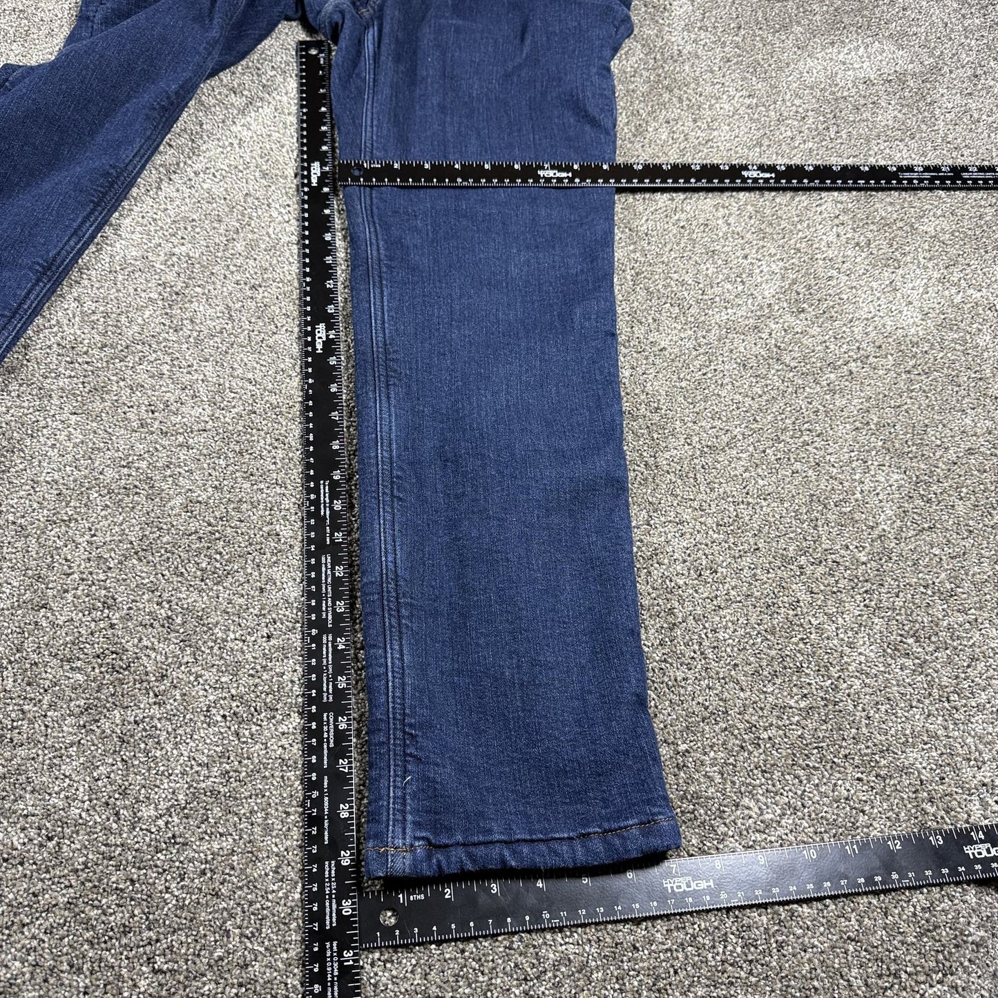 Carhartt Womens Jeans 10 Regular Relaxed Fit Fleece Lined Dark Wash Denim