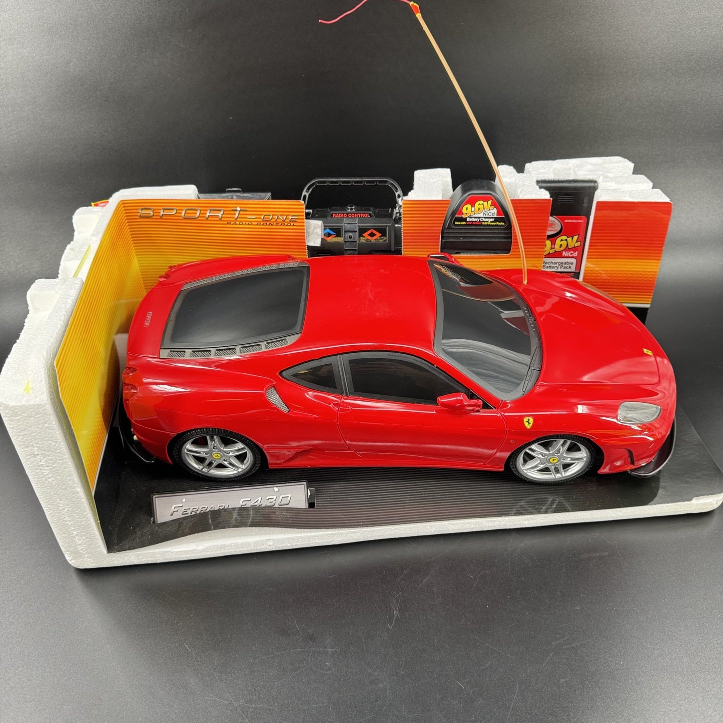 New Bright Ferrari F430 RC Radio Control Car 1/10 Scale 2007 TESTED WORKING