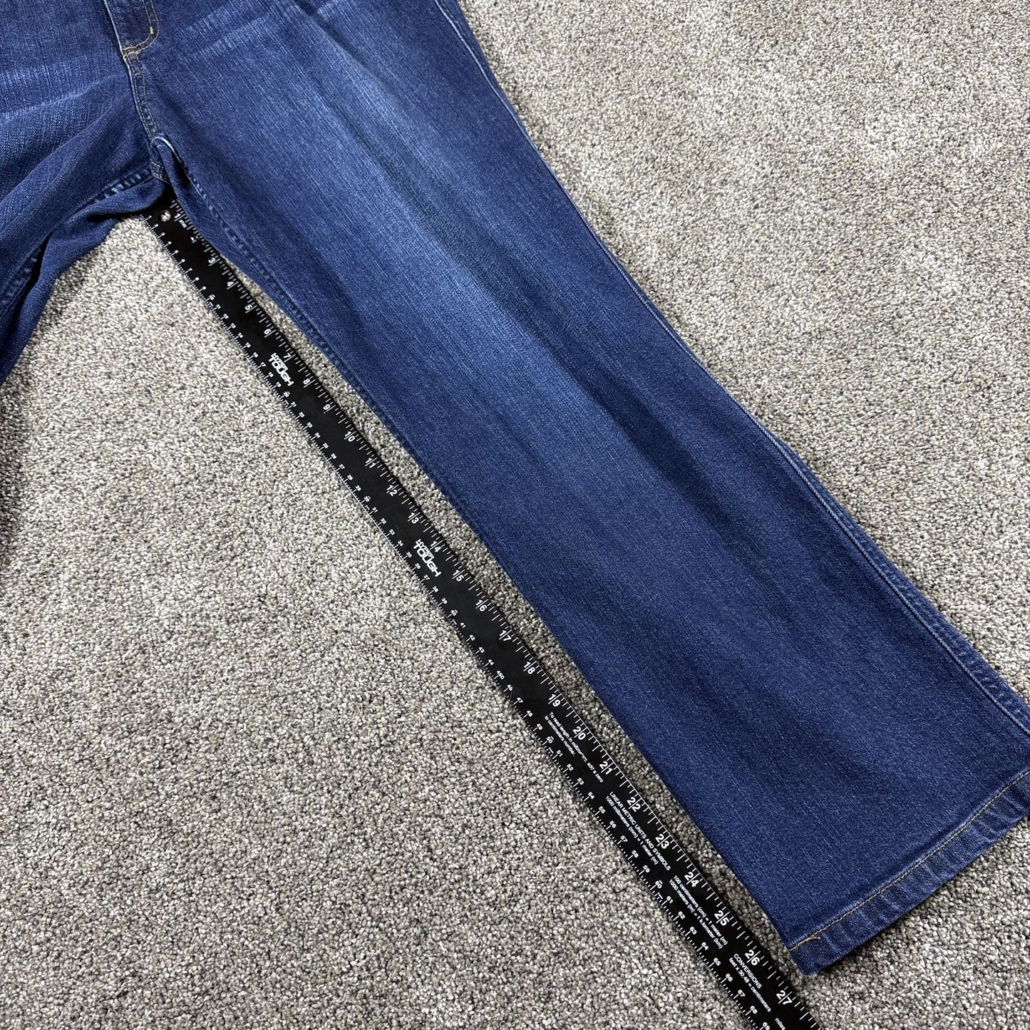 Carhartt Womens Original Fit Jeans Size 16 Short Straight Leg Dark Wash Denim