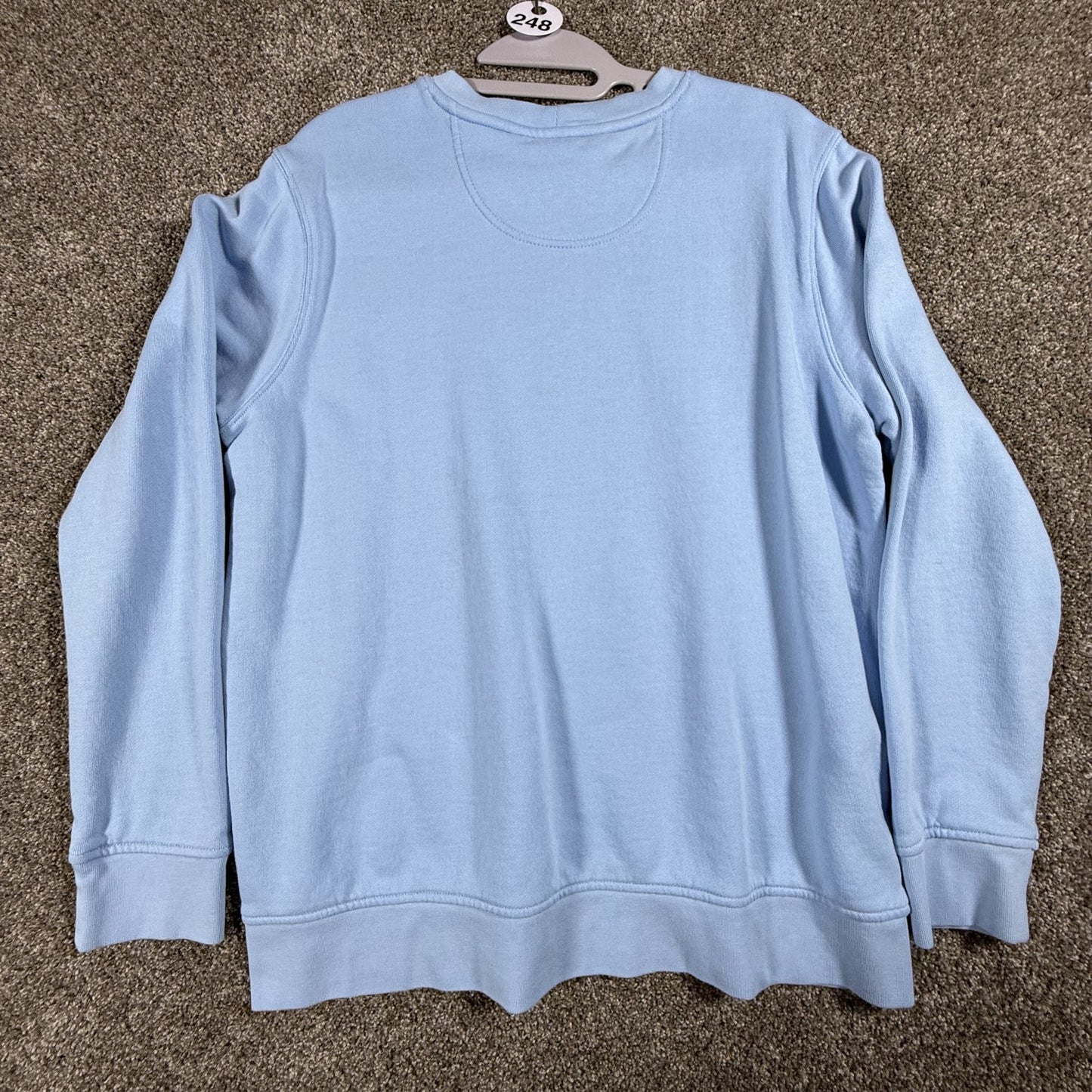 Carhartt Womens Crewneck Sweatshirt L Light Blue Tencel Fiber Relaxed Fit