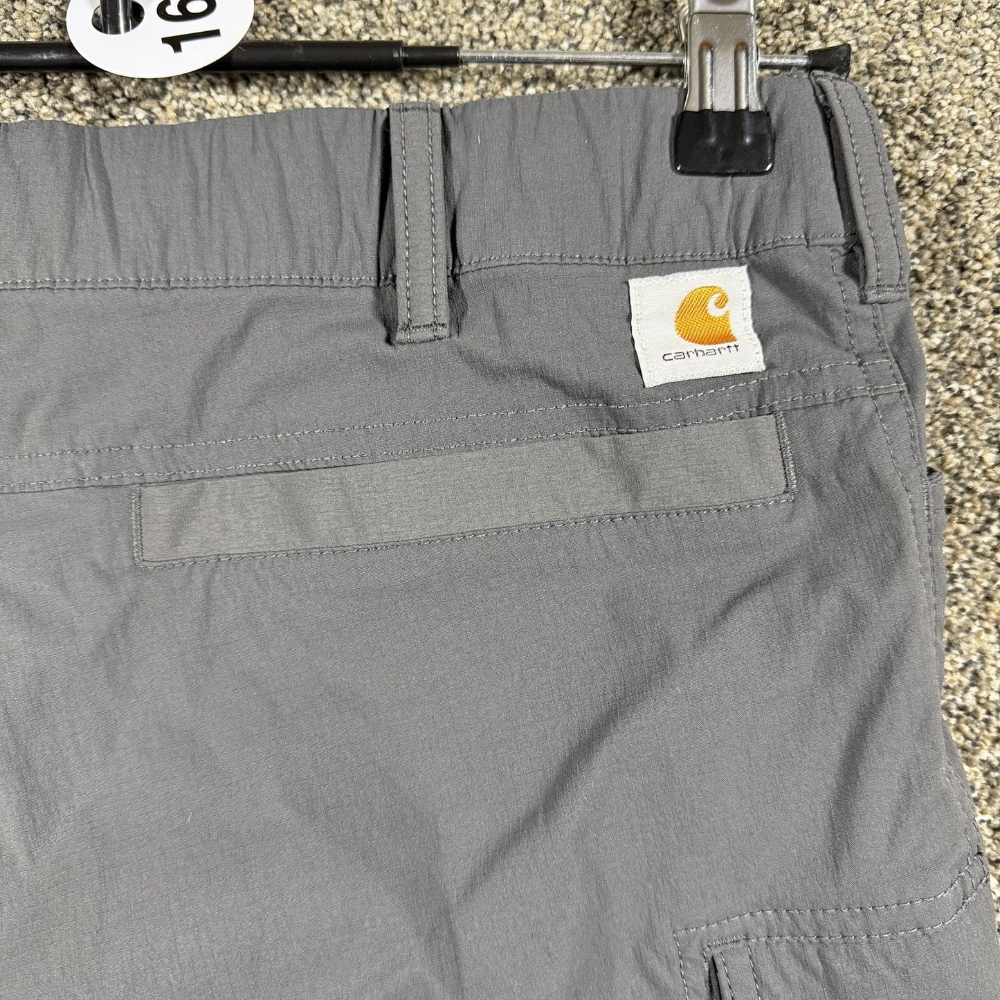 Carhartt Womens Force Cargo Shorts Size 6 Regular Gray Straight Fit Work Ripstop