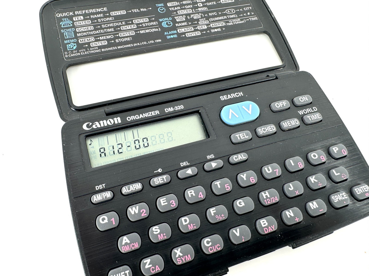 Canon Organizer DM-320 Vintage 1996 Digital Databank Pocket Calculator Memo