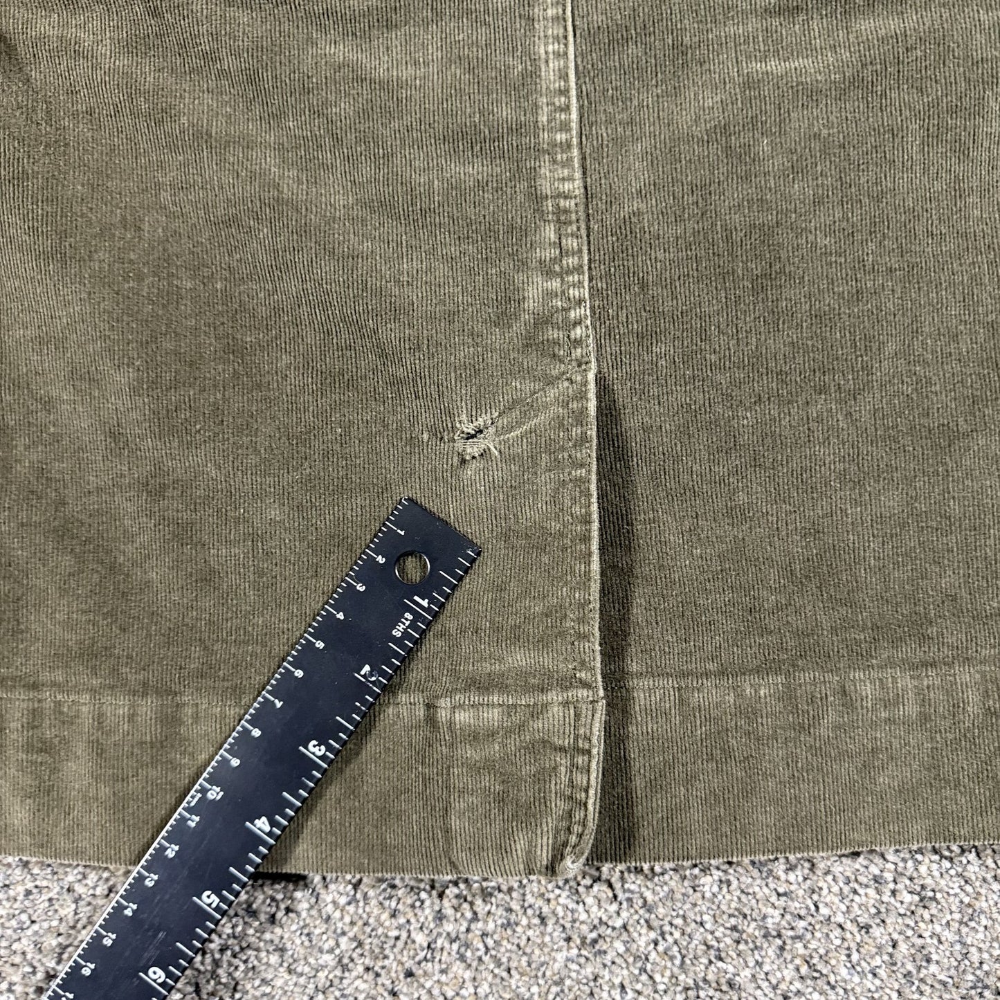 Carhartt Womens Corduroy Skirt Size 6 Olive Green Cotton