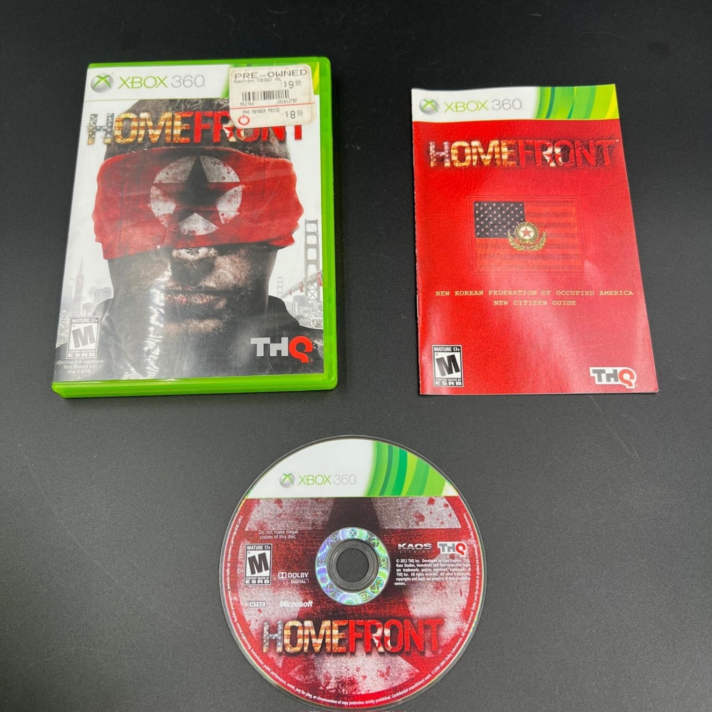 Homefront Microsoft Xbox 360 THQ Game Complete CIB First Person Shooter