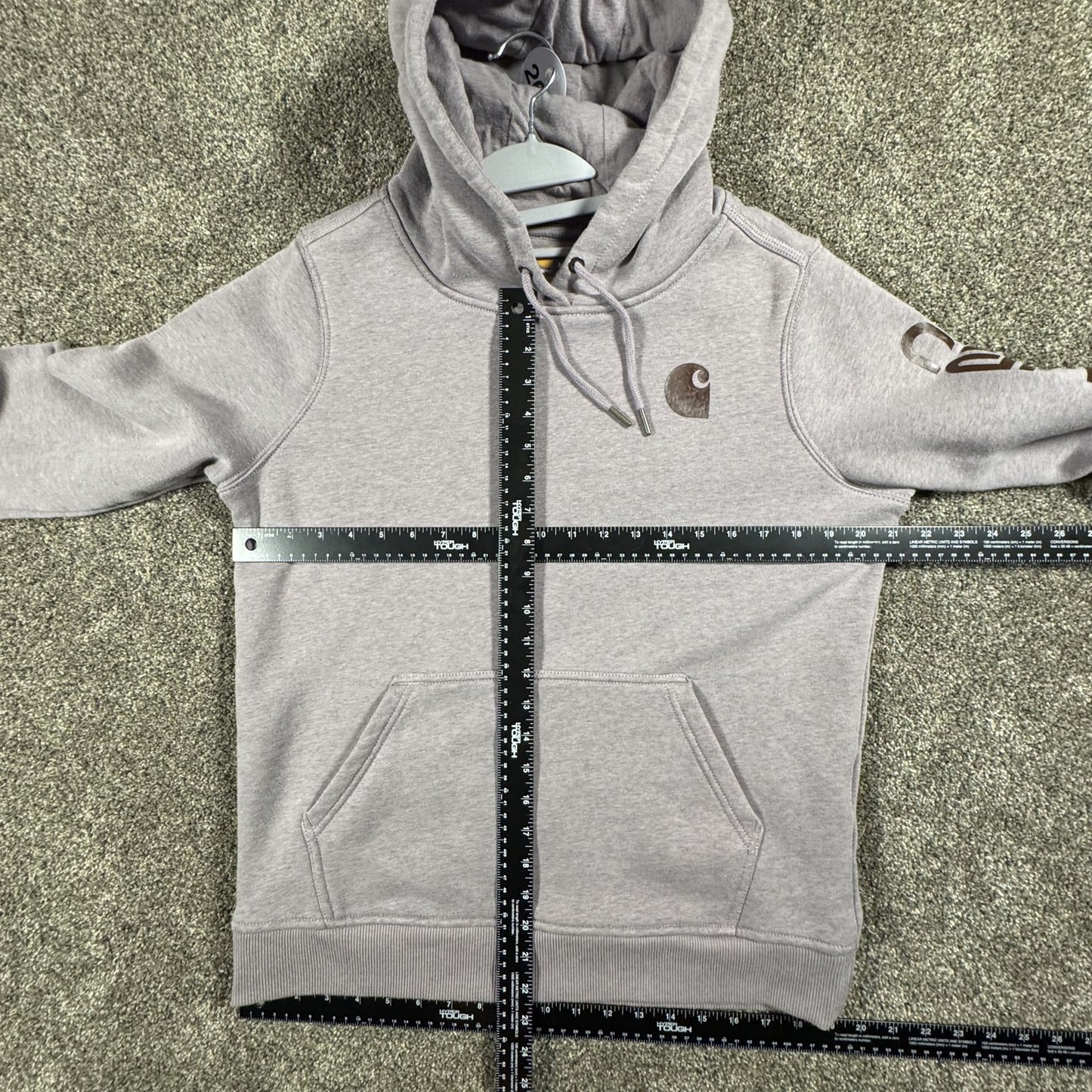 Carhartt Womens Hoodie Pullover M 8/10 Heather Purple Clarksburg Spellout
