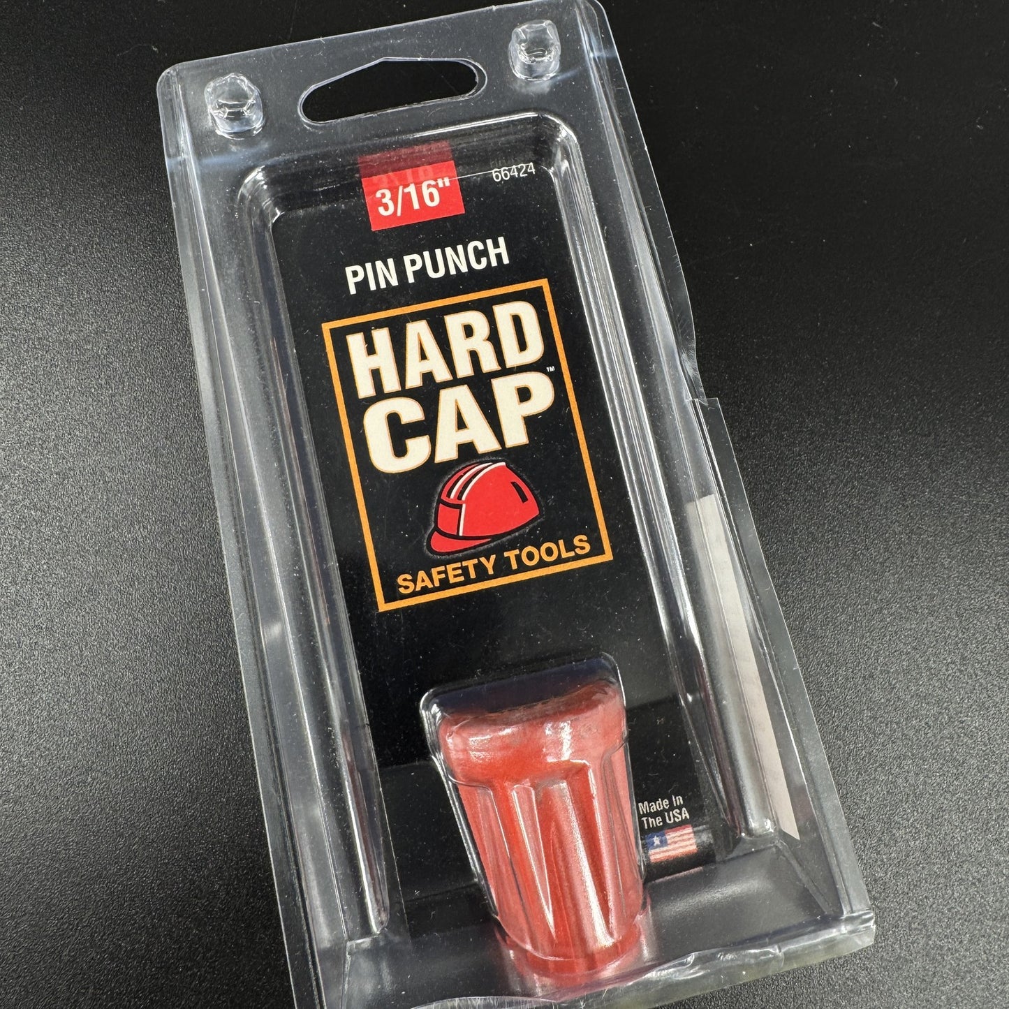 Hard Cap Safety Tools Pin Punch 66424 New 3/16 Inch Hand Struck Tool