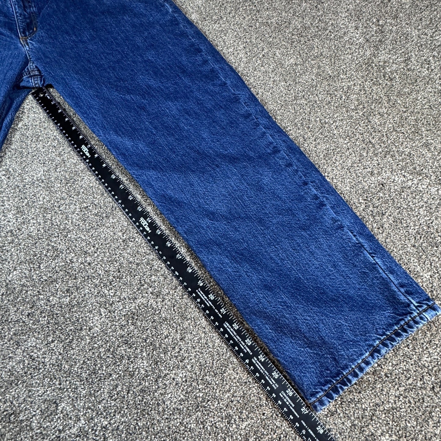 Carhartt Mens Relaxed Fit Flannel Lined Jeans 40x30 Blue Denim Work Pants