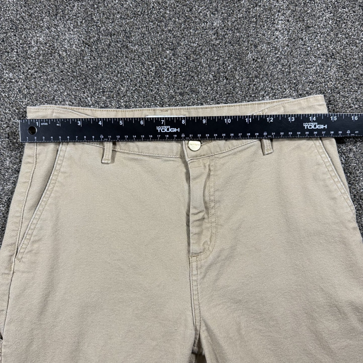 Carhartt WIP Women's Pierce Carpenter Pants Size 28 Tan Canvas RW/Boyfriend