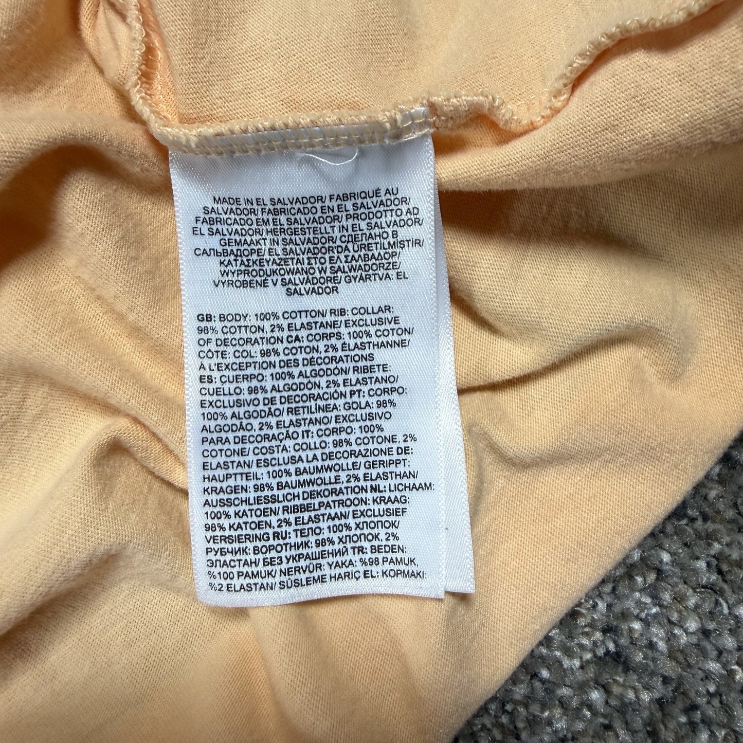 The North Face Womens 1X Peach T Shirt Graphic Logo Short Sleeve Cotton