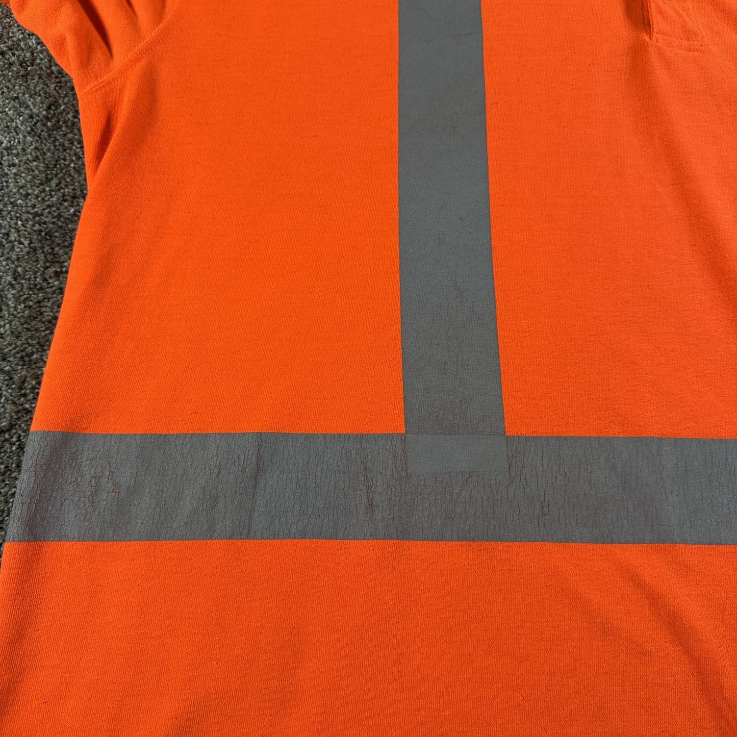 Carhartt Mens Short Sleeve 2XL Orange T Shirt Hi-Vis Reflective BNSF Railway