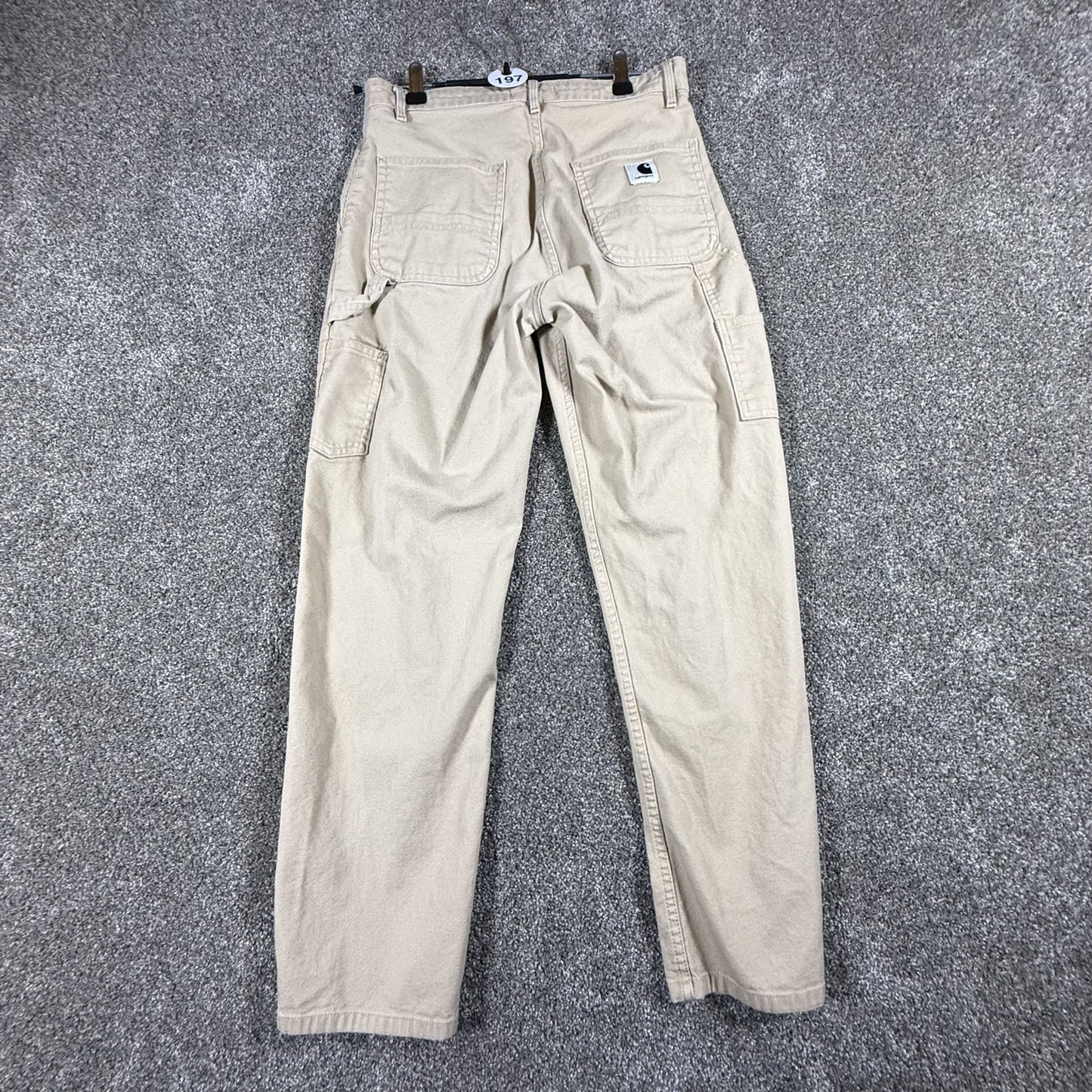 Carhartt WIP Women's Pierce Carpenter Pants Size 28 Tan Canvas RW/Boyfriend