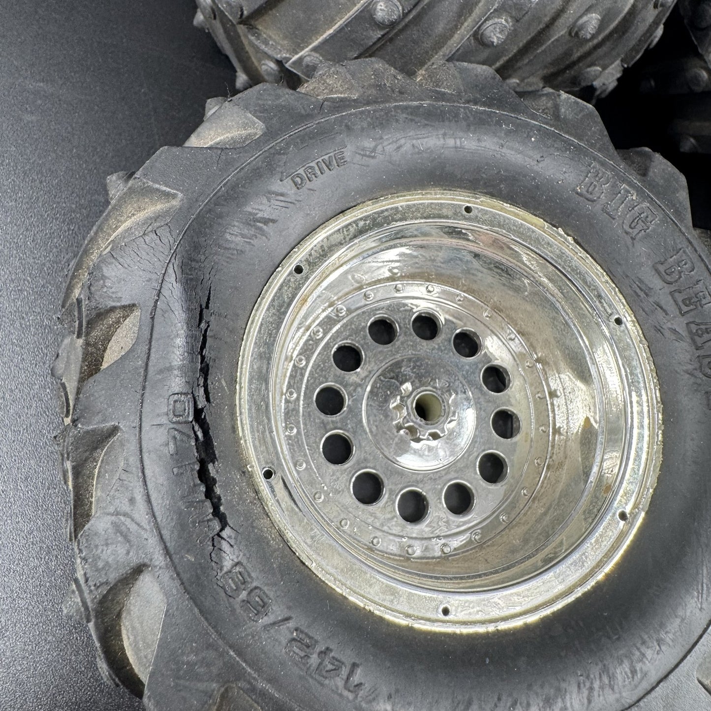Nikko Radio Shack Rock Runner Thor Scorpion 1/10 Scale Wheels And Tire FOR PARTS