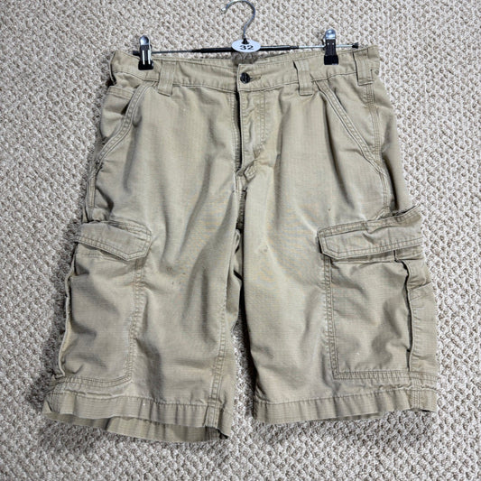 Carhartt Mens Cargo Shorts Size 32 Tan Khaki Relaxed Fit Ripstop Work
