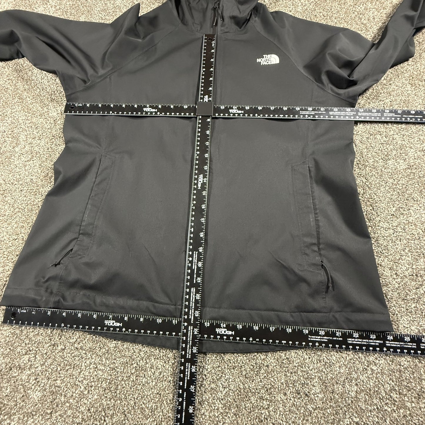 The North Face Dryvent Womens Hooded Rain Jacket Size XL Black Full Zip Coat